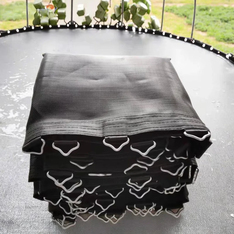 Black polypropylene trampoline mat with cloth ring trampoline net, for sports and entertainment indoor and outdoor park