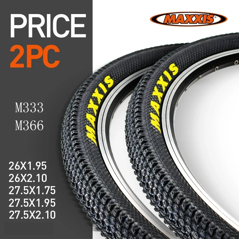 2pcs MAXXIS 26 Bicycle Tire M366 M333 26*2.1 27.5*1.95 MTB Mountain Bike Tire 26*1.95 27.5*2.1 29*2.1 Pace Steel Wire Tyre