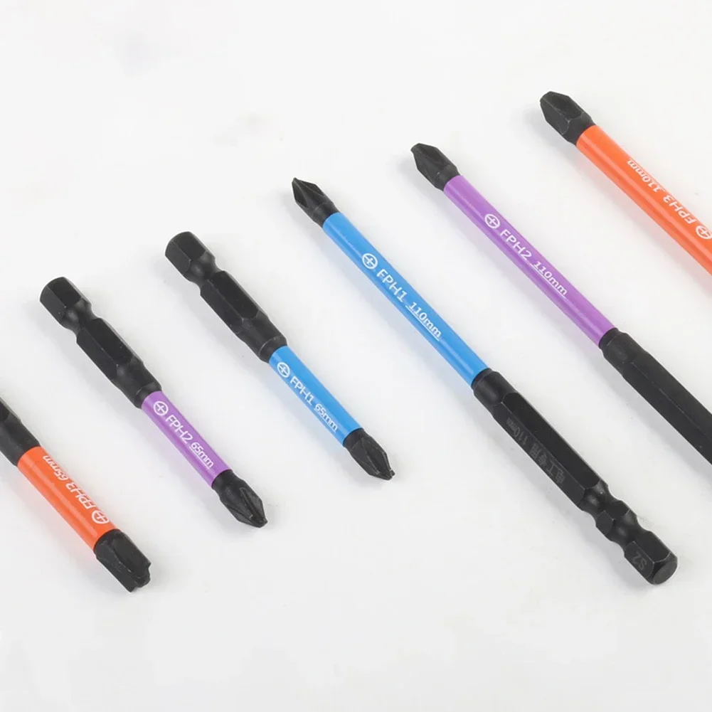 1pc クロスドライバービット磁気バッチヘッドインパクト強力なクロスドライバー FPH1 FPH2 FPH3 ドライバービット 65/110/150 ミリメートル
