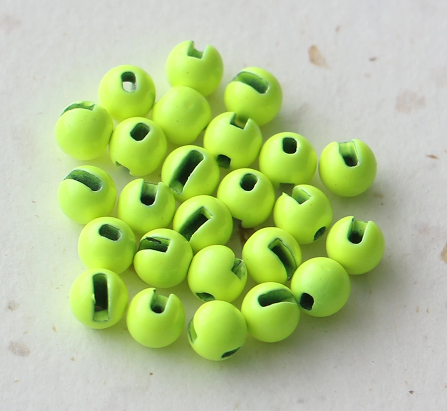 

50 шт., 7 цветов, вольфрамовые бусины с прорезями 3,0–6,4 мм для завязывания мух