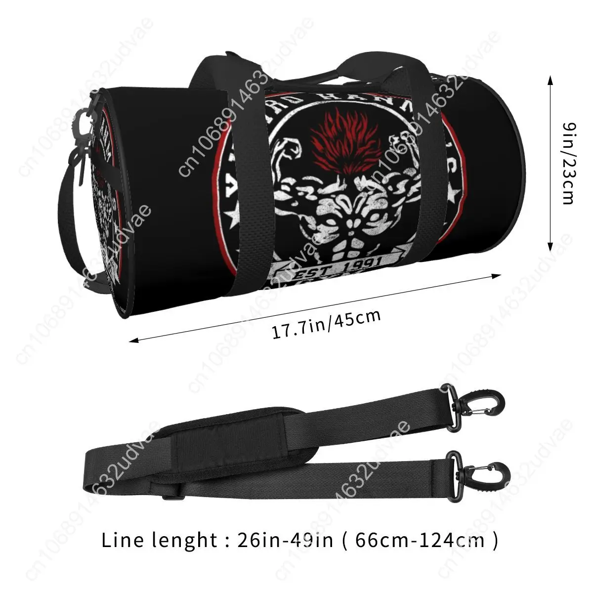 Strongest Gym Sports Bags Anime Martial Arts Training Gym Bag with Shoes Retro Handbags Men Women Pattern Oxford Fitness Bag