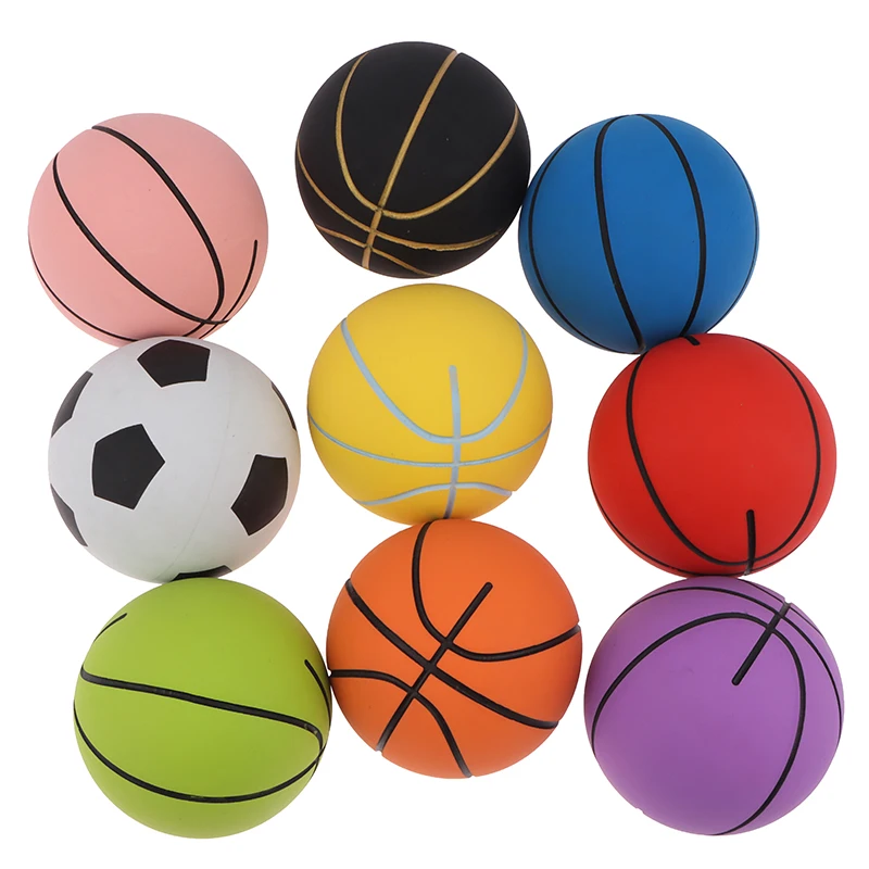6 ซม.กีฬากลางแจ้ง Bouncy Ball ยืดหยุ่นสูงมินิยางบาสเกตบอลฟุตบอล Decompression Hollow Elastic Ball ของเล่นเด็ก