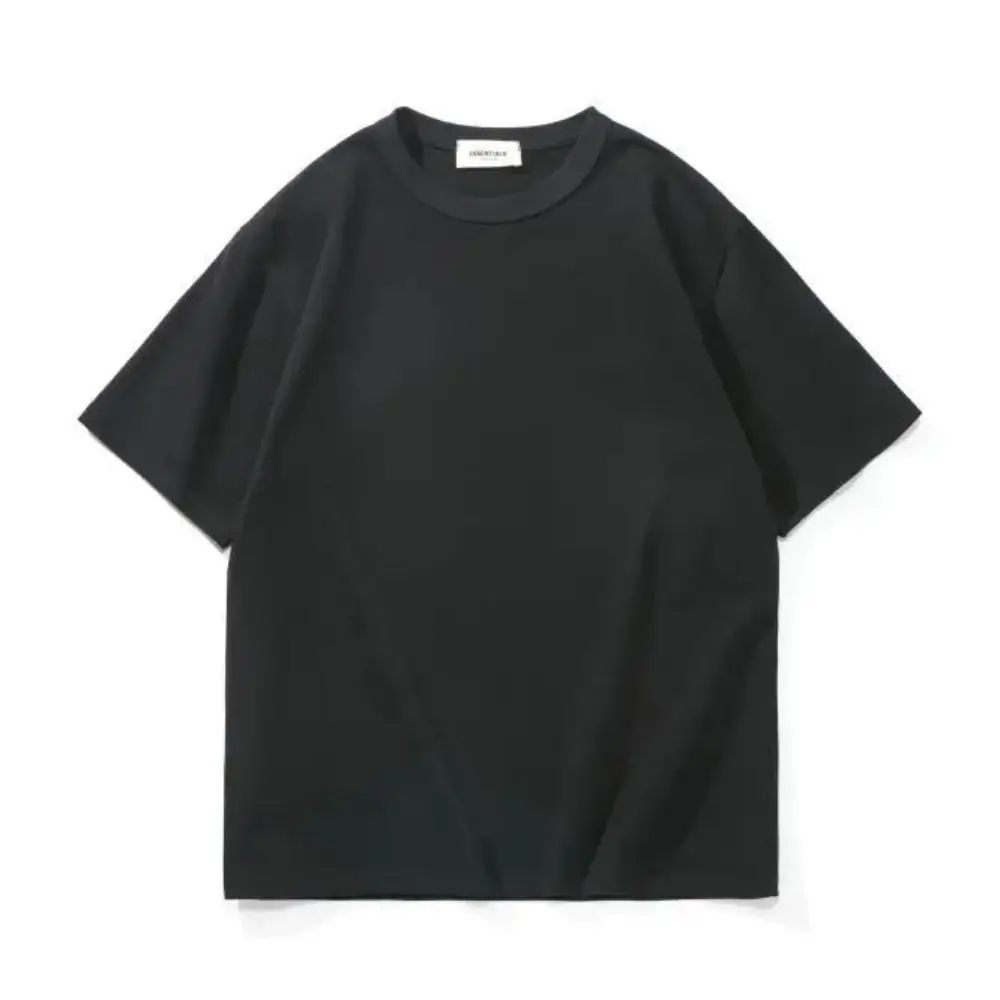 100% Pure Cotton Summer Men's And Women's Short Sleeved T-shirt Loose Casual Basic Top O-neck Solid Color Plus Size Clothing