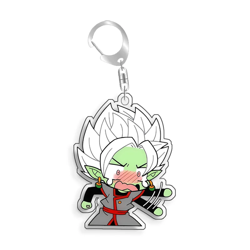 For Dragon Ball Zamasu Goku Black Vegito Gogeta Super Saiyan Blue Acrylic Selfmade Cartoon Anime Keychain Pendant Toy Gift 5cm