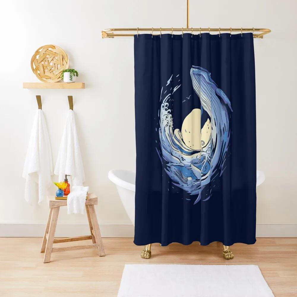 

Ocean wave whale sea animals Shower Curtain For Shower Toilet Accessories Bathroom Cute Shower Bathroom Accessory Curtain