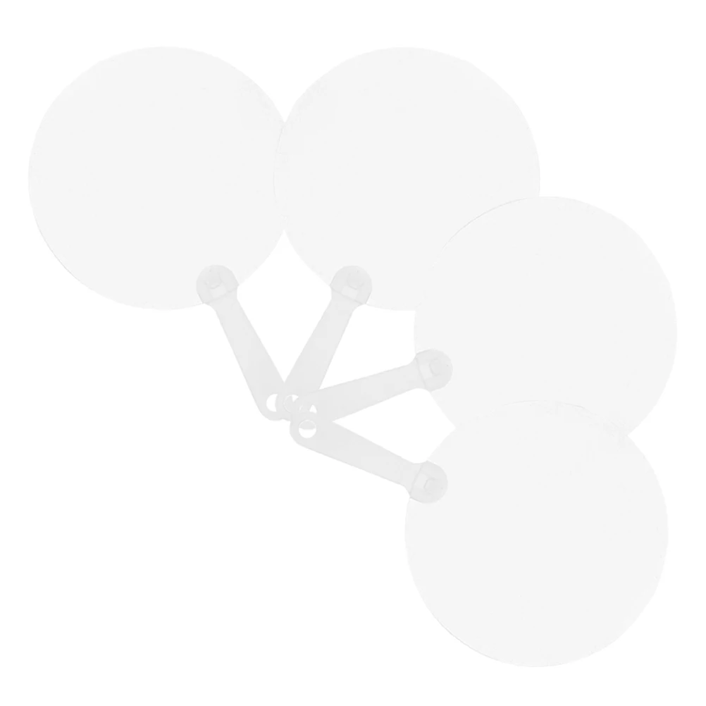 4 Pcs PVC DIY Hand Fans for Painting Graffiti Painting Fans Support Lightweight Portable Decorative Plastic Handheld