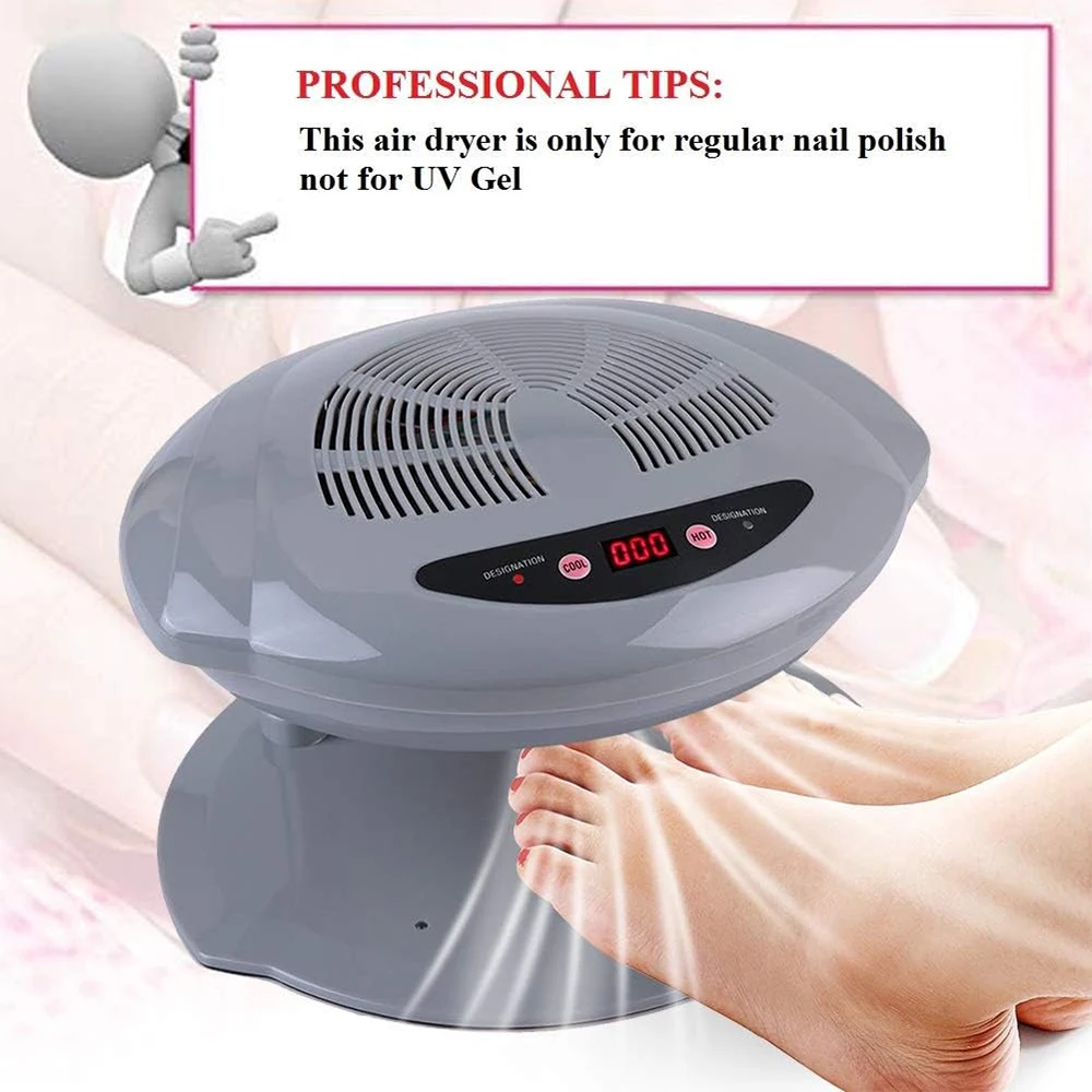 LULAA Nail Art Air Dryer Hot And Cold Air Nail Dryer Nail Polish Dryer 400W Air Nail Fan Blower Dryer Machine Auto Induction