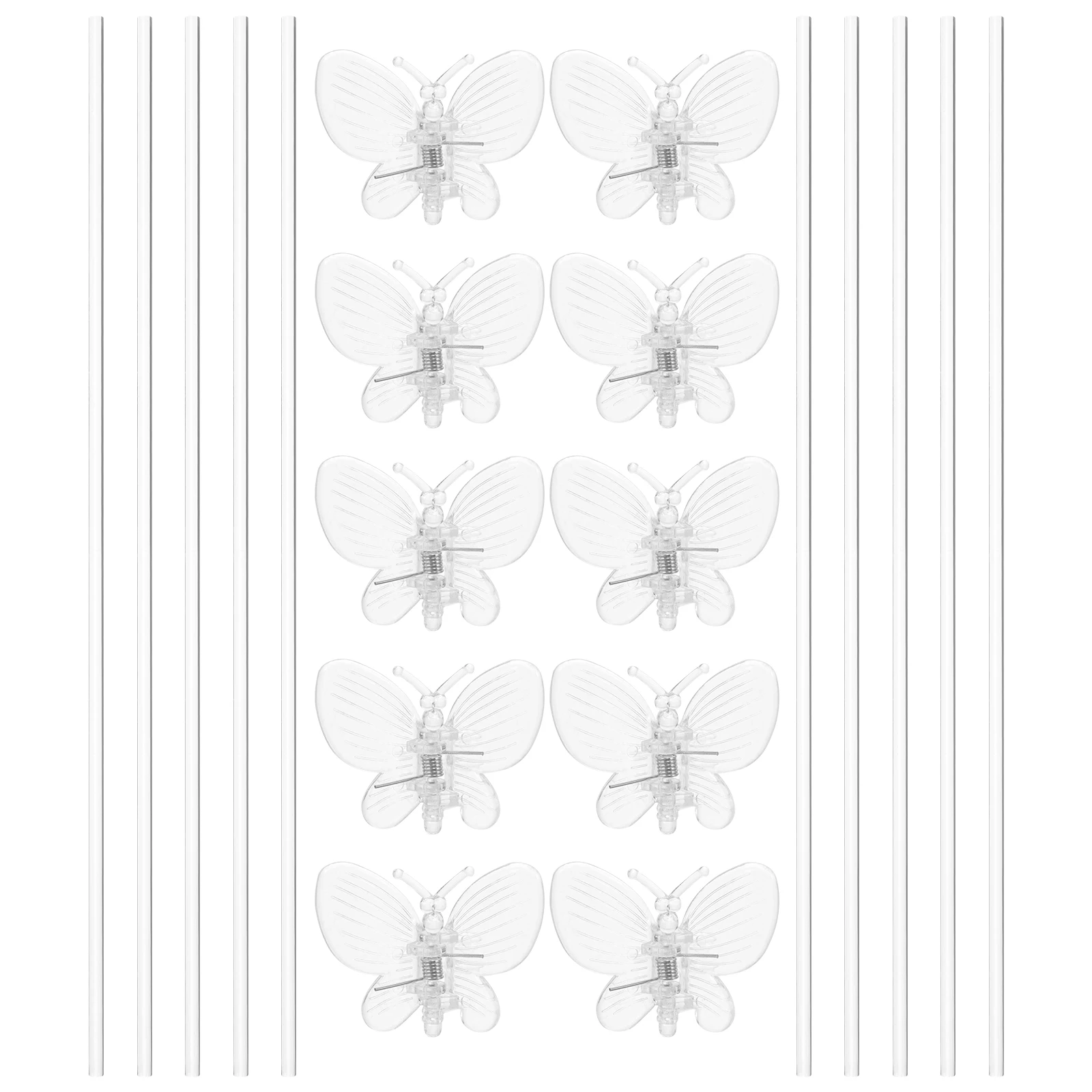 

1 Set Of Clear Acrylic Plant Stakes Vine Climbing Support Transparent Stem Support Pole Weather Resistant Garden Accessories For