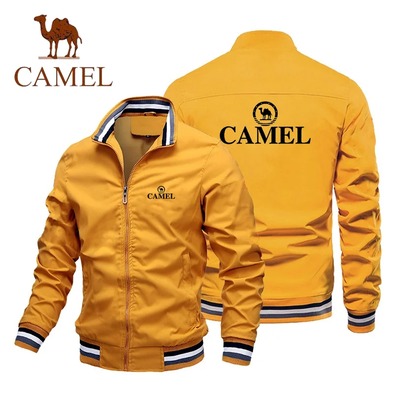 New CAMEL Men's Jacket Spring and Autumn Casual Fashion Slim Fit Jacket Baseball Jacket Men's Jacket M-4XL Hot Stamping