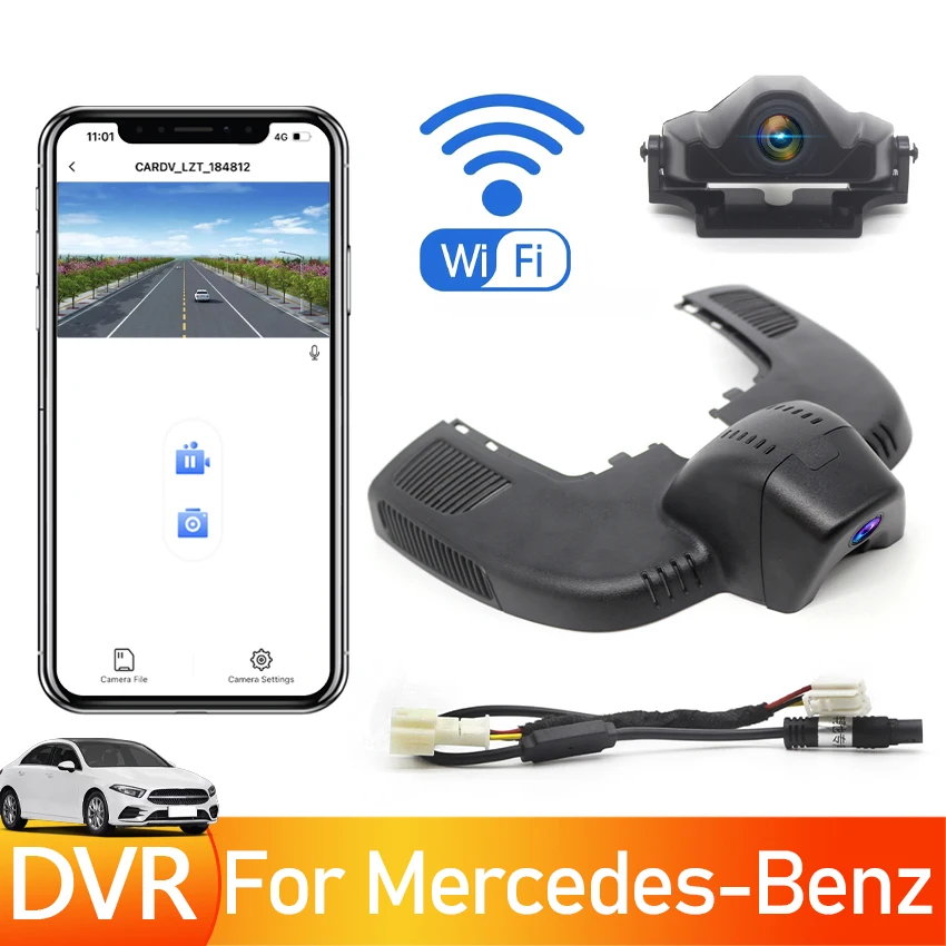 New! UHD 4K Plug and play Wifi Car DVR Video Recorder Dash Cam For Mercedes-Benz GLE C167 GLE450 GLS gls400 GLS450 Deluxe 19-23