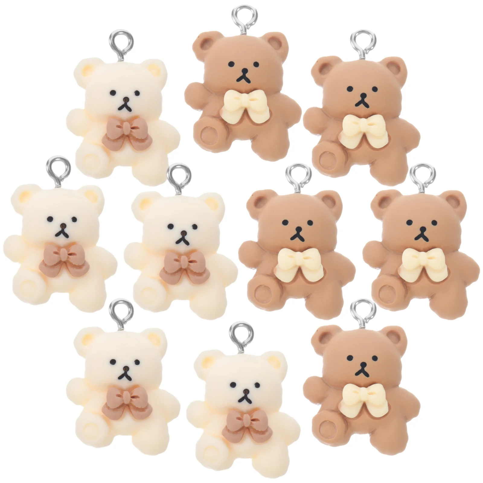 24 pezzi di ciondoli a forma di orso in resina piccoli gioielli fai da te ciondolo per portachiavi collana braccialetto ciondoli artigianali per la creazione di gioielli