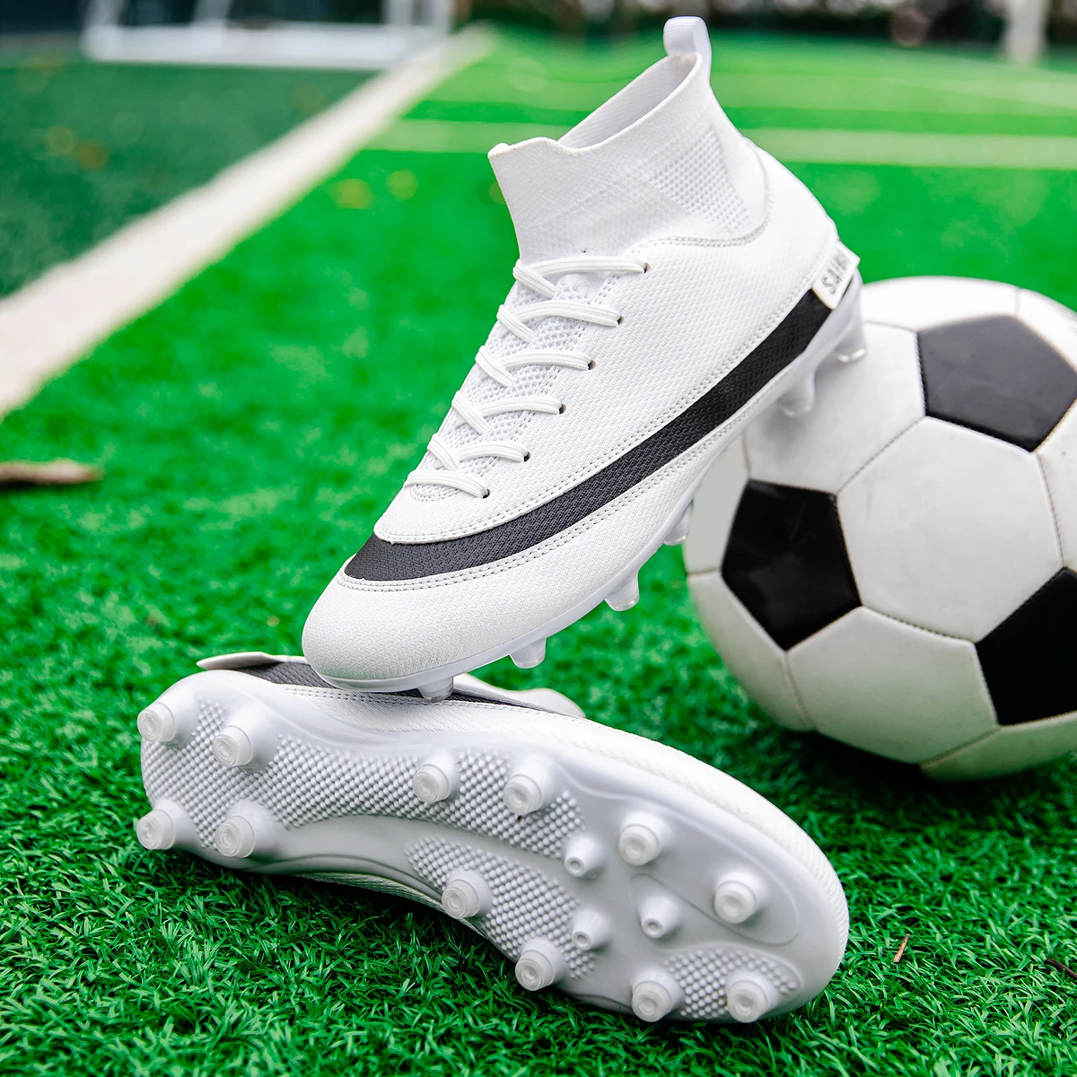 Botas de futebol TF FG para homens, calçados de futebol para meninos, chuteiras antiderrapantes, tênis de treinamento de grama, calçados esportivos masculinos ao ar livre