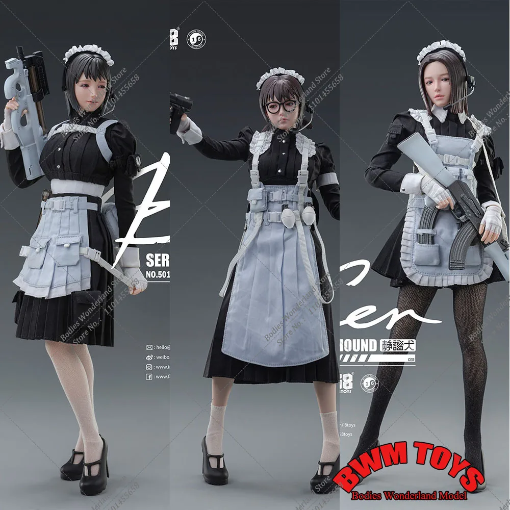 

I8 Toys 501S614 1/6 Serene Hound Troop Figure Kelpuros Maid Team Cer Be Rus 12'' Female Soldier Action Figurie Full Set Model