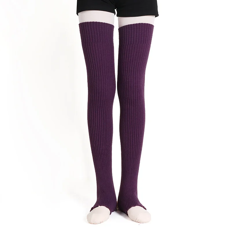 Winter Ballett Tanz lange Socken Erwachsene Latin Tanz strümpfe gestrickte Leggings Wärmer für Tanz zubehör Fuß bezüge Mädchen