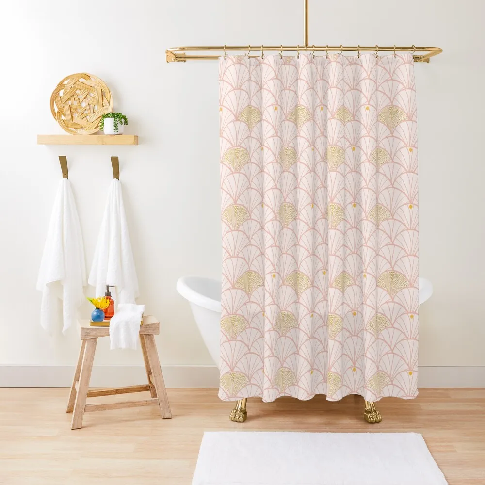 

Scallop Seashells - Light Pink Shower Curtain Accessories For Shower And Services Bathroom Deco Curtain