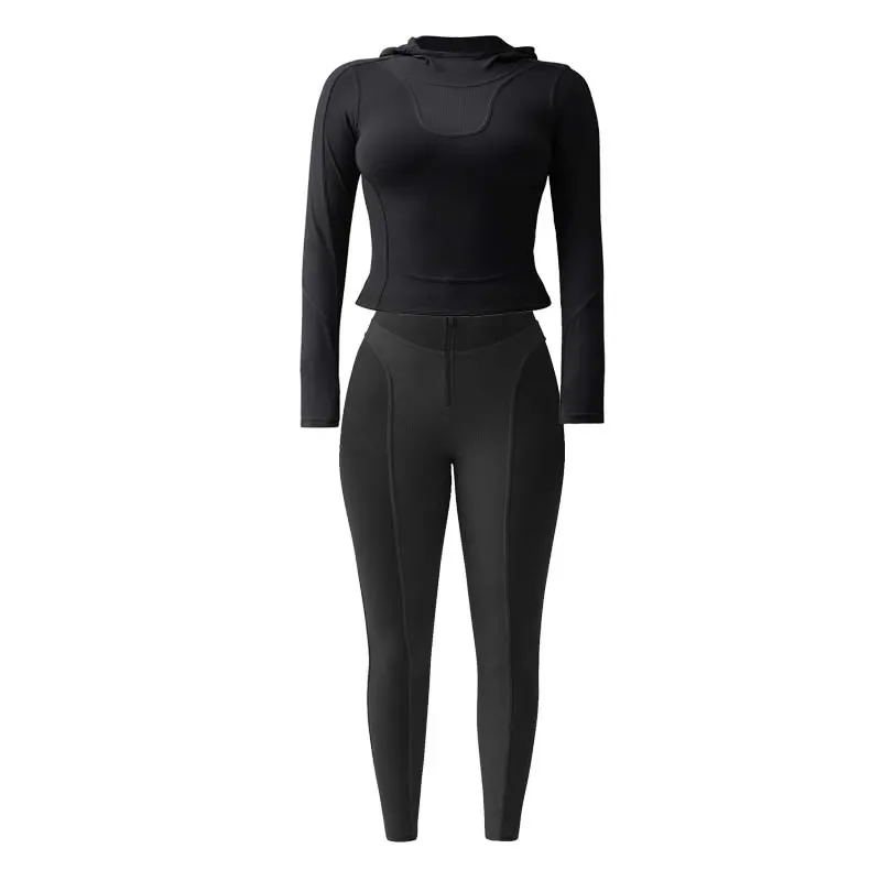 Conjunto de esquí cálido para mujer, traje deportivo de manga larga con capucha, a prueba de viento, informal, de poliéster, para exteriores, invierno, 2025