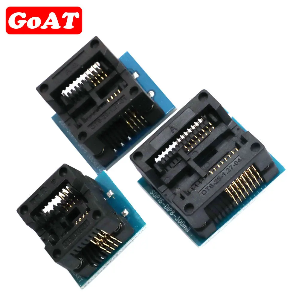 SOP16 to DIP8 Wide-body Seat Wide 150mil 200mil 208mil 209mil 300mil Programmer SOP8 Adapter Socket for EZP2010 EZP2013 CH341A