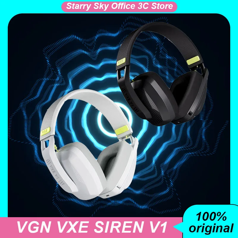 Vgn Vxe Siren V1 Wireless Headset Dual-Mode Bluetooth 2.4G Lightweight Microphone Esports Gamer Pc Gaming Gift PC Accessories