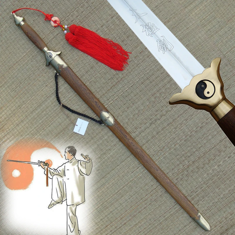 

Chinese Tai Chi Sword, Taijijian, Exercise Sword, Rose Wood Scabbard, Stainless Steel Blade, Martial Article,Kungfu,Can Custom