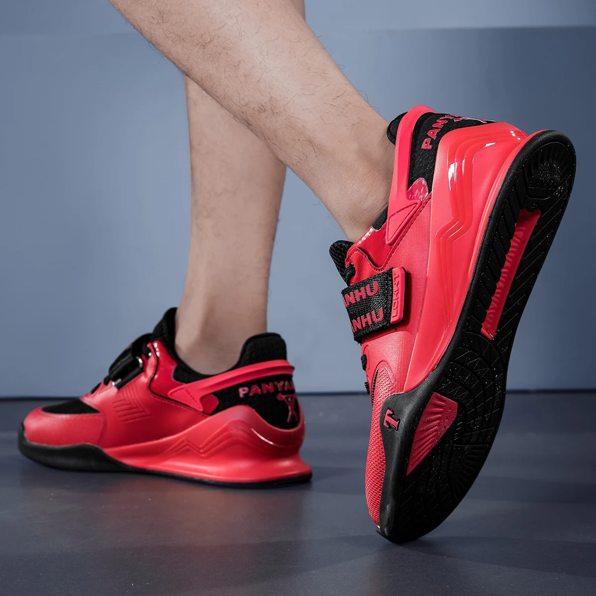 Professional Squat Shoes Men's Indoor Fitness Hard Pull Shoes Comprehensive Training Strength Weightlifting Shoes 37-46