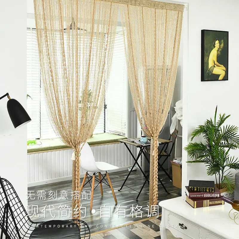 Multicolor Lantern Line Curtains Window Blind Valance Room Divider Door Decorative Partition Decorative Curtain Non-Tangled