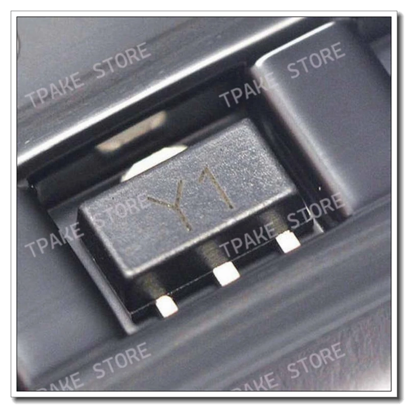 10PCS SS8050 Y1 1.5A/25V NPN Double S High Current  SOT-89 SMD CHIP Transistor