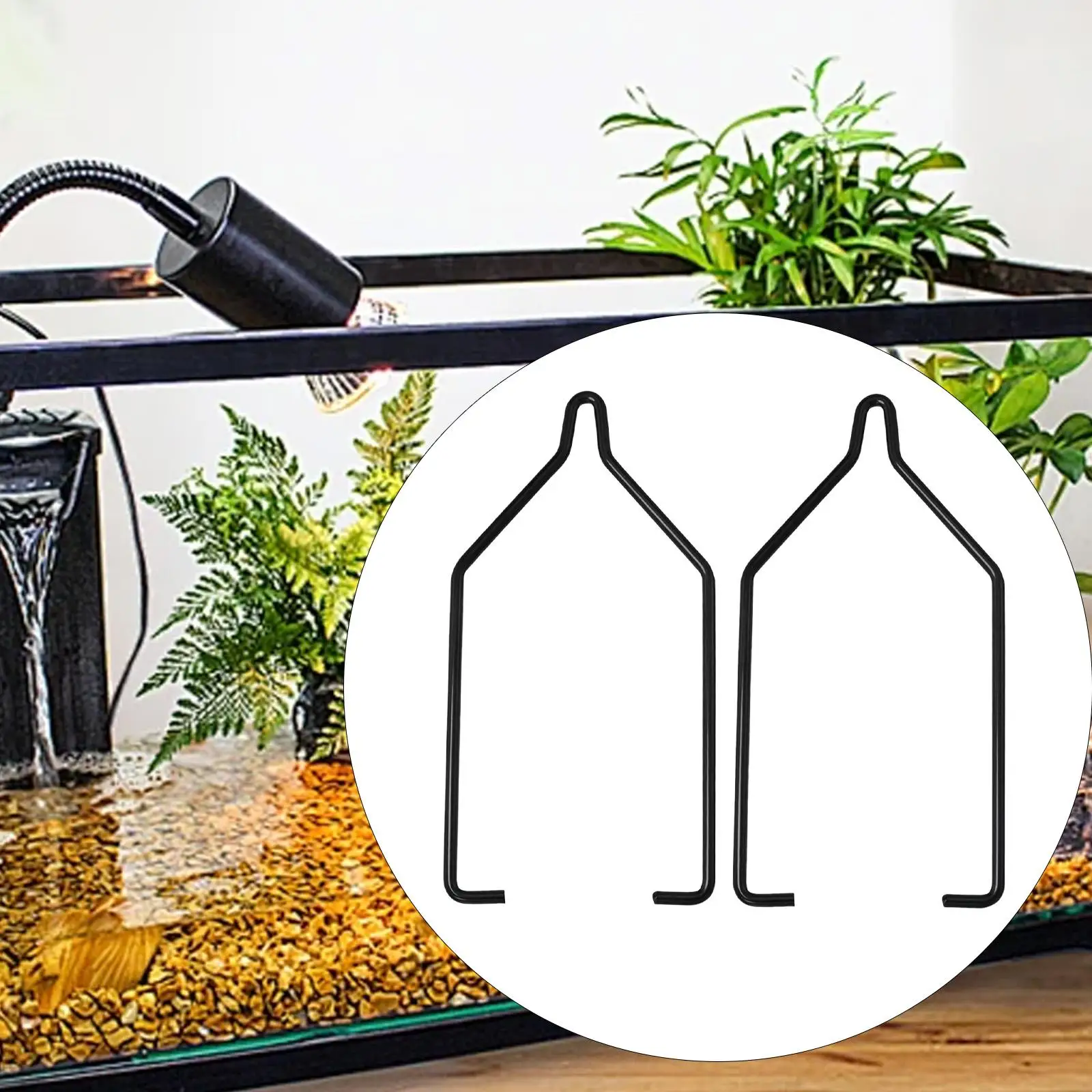Reptile Lampshade Fixing Clip Hook Adjustable Metal Heat Lamp Rack Floor Standing Base for Terrarium Heating Light Breeding Tank