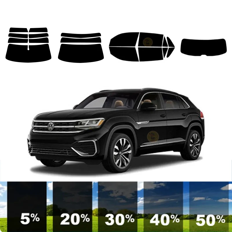 precut Removable Window Tint Film For Car 100% UVR Heat Insulation Carbon ﻿For VOLKSWAGEN ATLAS CROSS SPORT 4 DR SUV 2020-2023