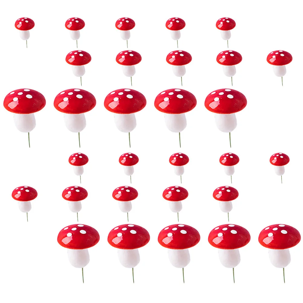 

60 Pcs Mushroom Shaped Cake Toppers Birthday Wedding Party Decorations Foam Material Reusable Cupcake Picks Cake nament