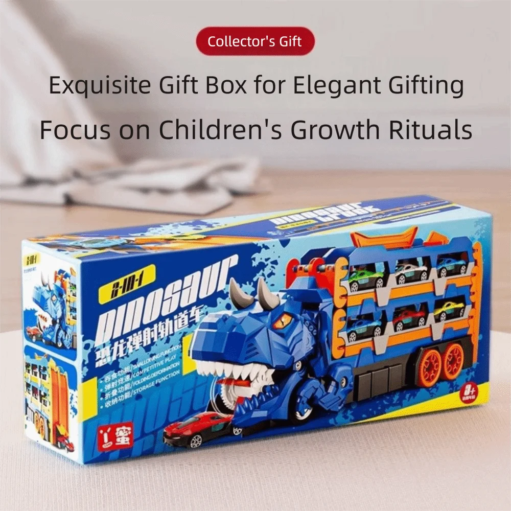 

Складная дорожка-динозавр, складной грузовик, игрушка, металлические мини-автомобили, трансформирующие гоночные треки-динозавры, литые гоночные машинки