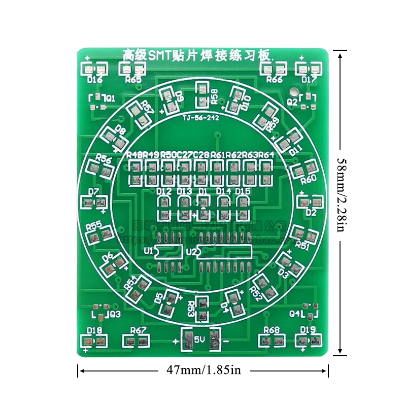 04 محظوظ القرص الدوار مصلحة الارصاد الجوية/SMT مكونات التصحيح الإلكترونية لتقوم بها بنفسك لحام مهارة ممارسة مجلس مشروع الإلكترونية أطقم أضواء LED PCB #4
