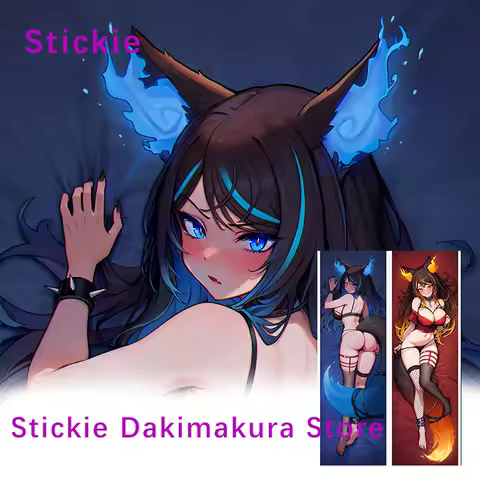 Indie Virtual Youtuber Sinder (Vtuber) Furry Anime Pillow case Cover Double-Sided Print Dakimakura Life-size Body Pillow