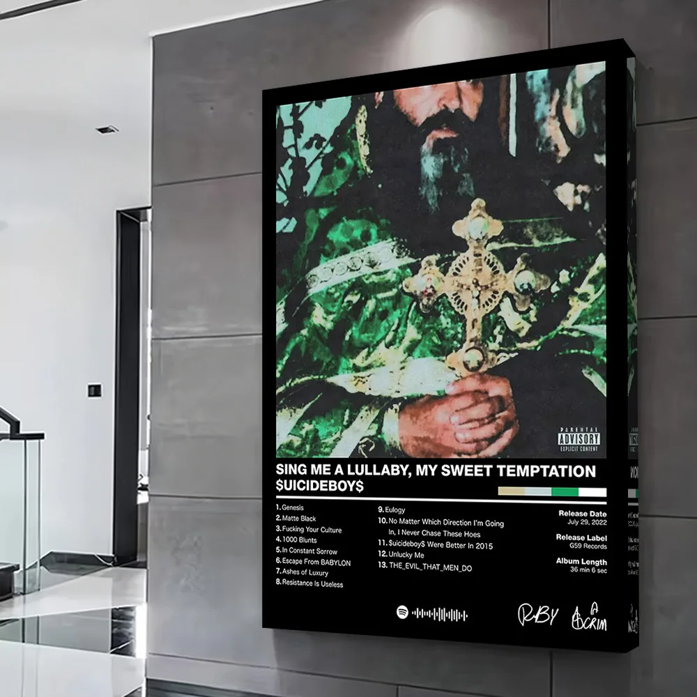 $uicideboy$ - Sing Me a Lullaby Poster Customizable Printed Canvas Painting for Pictures Wall Art Room Ornaments Wand Deko Mural