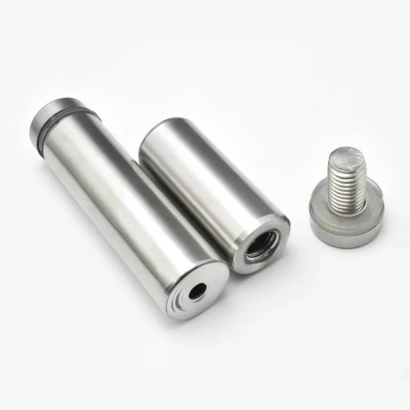 Sujetadores de vidrio de acero inoxidable de 16mm, 40 Uds., separadores publicitarios acrílicos, clavos, tornillos de fijación para cartelera, Hardware