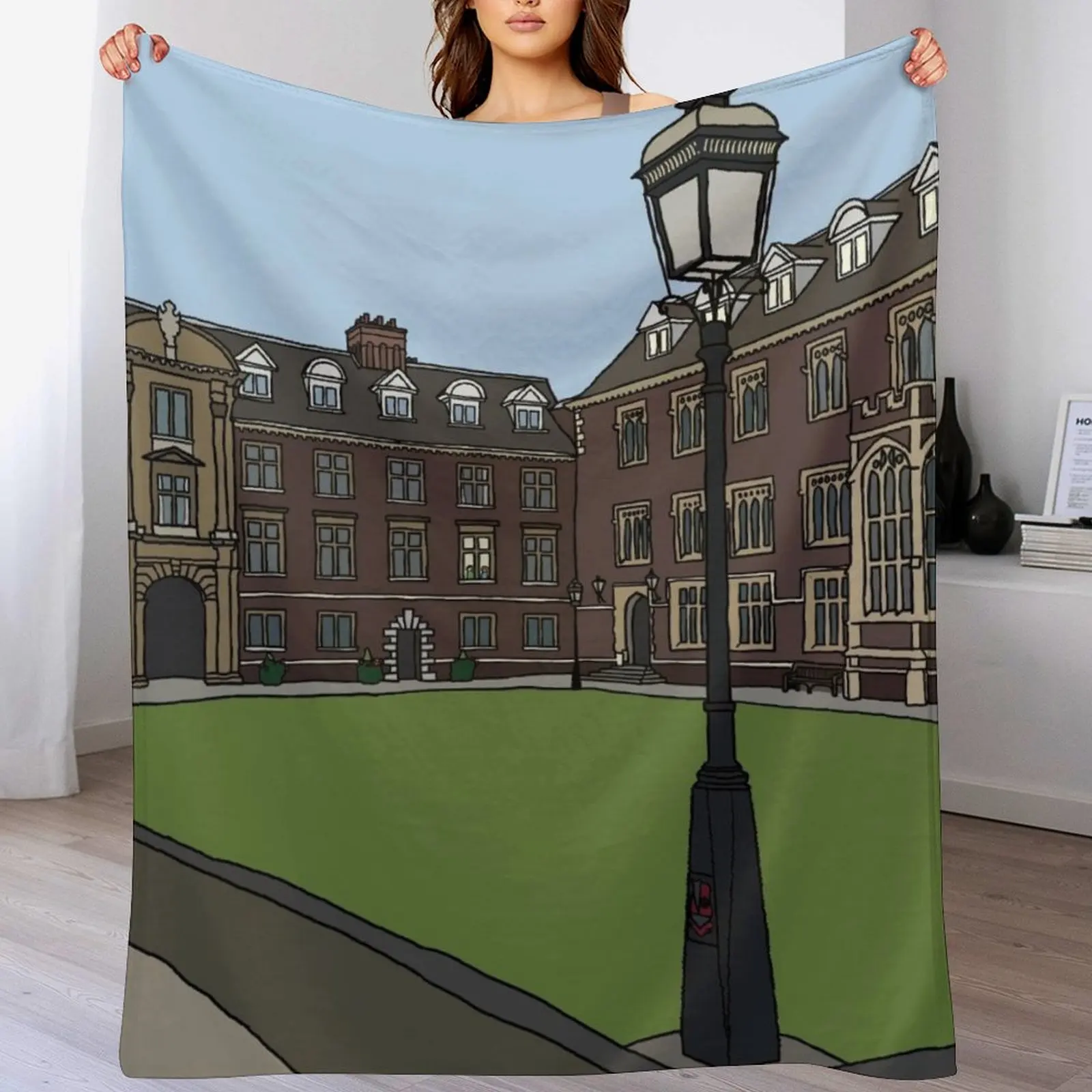 St Catharine's College - Strugletown || Cambridge struggles Throw Blanket Vintage Blankets For Bed Blankets