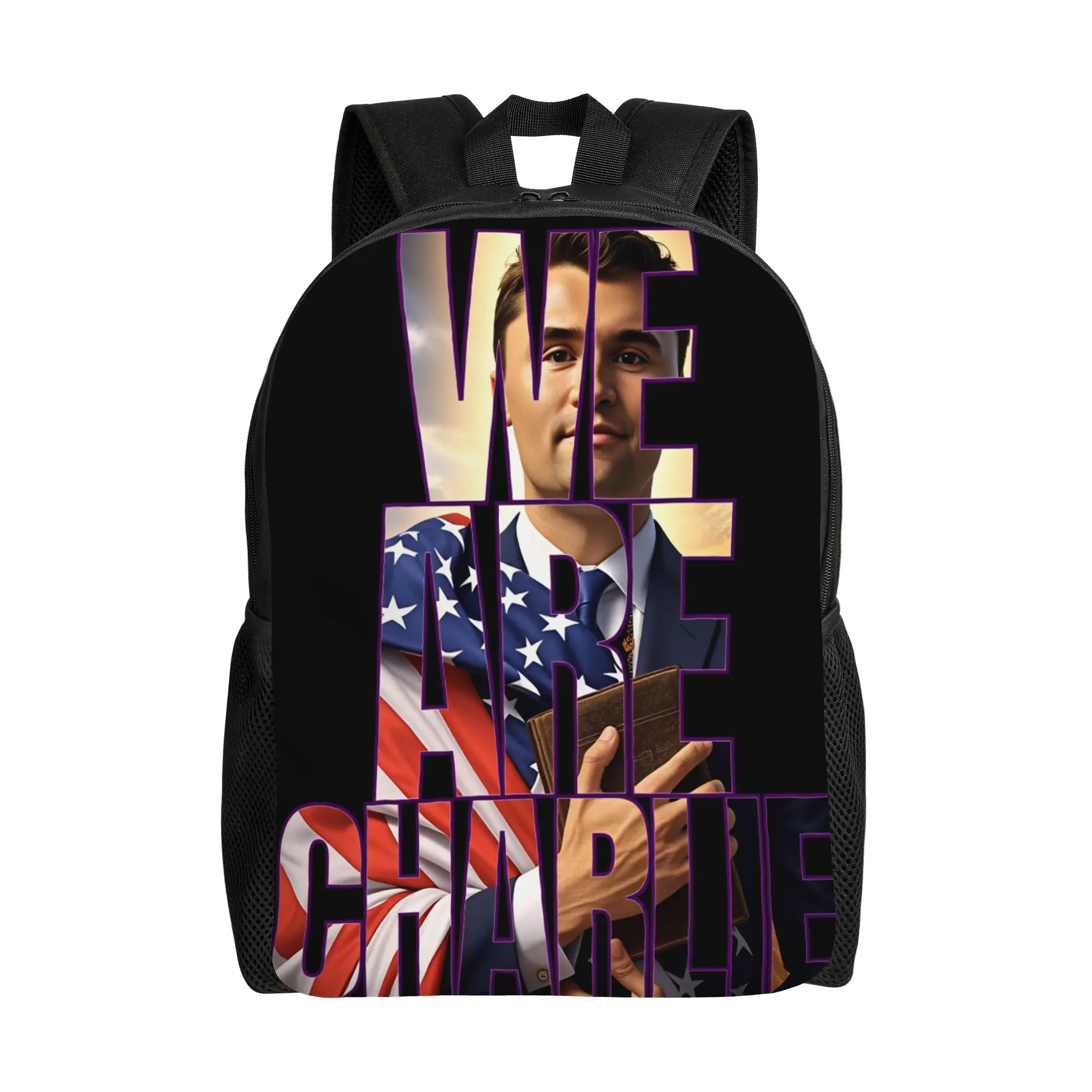 Rest in Peace Charlie Kirk Legends Backpack  Boy Polyester Travel Backpacks Durable Funny High School Bags Rucksack