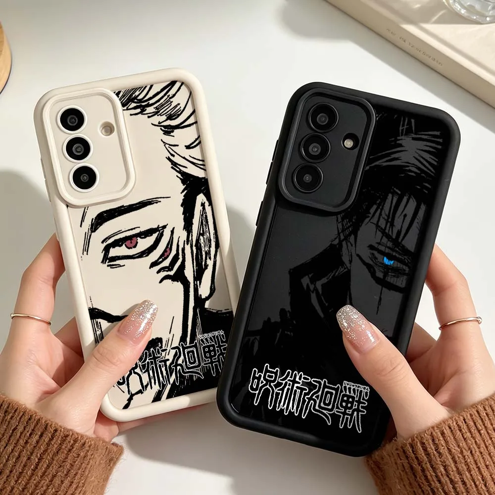 Luxury Anime Jujutsu Kaisen Phone Case For Samsung A03 A04 A05 A06 A07 A24 A23 A22 A21s A17 A16 A15 A14 A13 A12 5G Eye Ladder