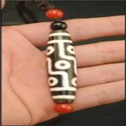 Tibet natural real open to pure primitive stone chrysanthemum old mine pharmacists Law Lo two three nine eye beads necklace men