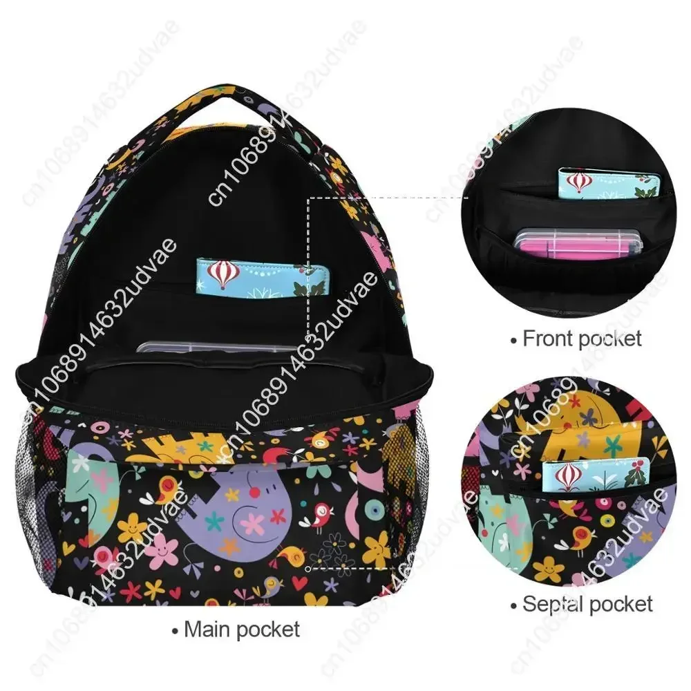Large Girl School Bags For Teenagers Backpacks Elephant Print Waterproof Teen Student Book Bag Big College Leisure Schoobag 2020