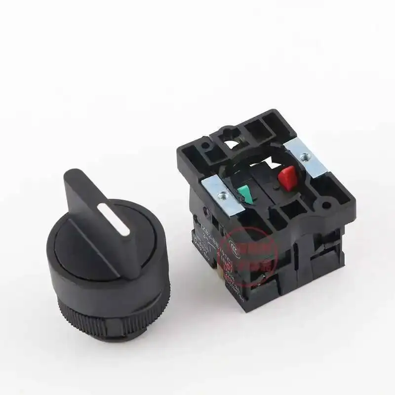 로터리 스위치 XB2-ED23/33 25/35 손잡이 제어 10A 660V 검정색 2/3 위치 버튼 선택기 자동 잠금 고정 유형