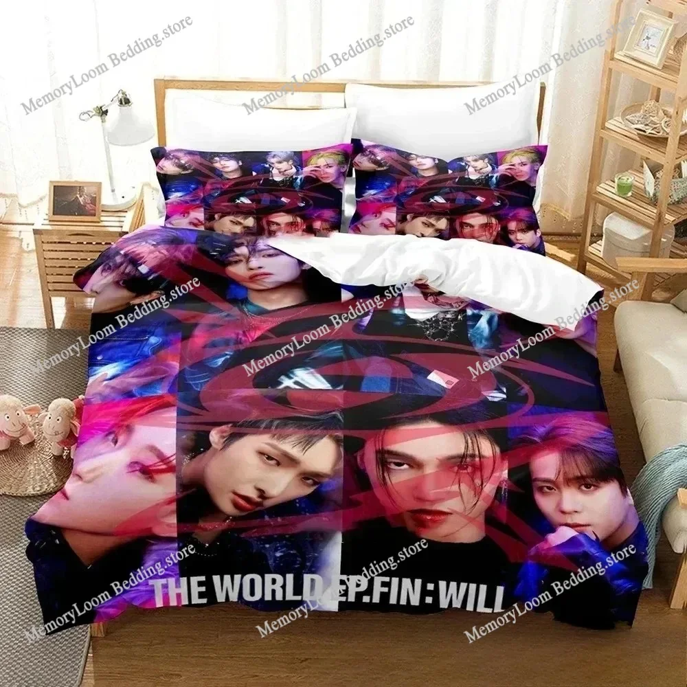 The World Ep.fin Will ATEEZ Bedding Set Duvet Cover Bed Set Quilt Cover Pillowcase Comforter King Queen Size Boys Adult Bedding