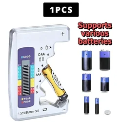 Hot Sell Digital Battery Tester C D N AA AAA 9V 1.5V Button Cell Capacity Check Detector LCD Display Capacitance Diagnostic Tool