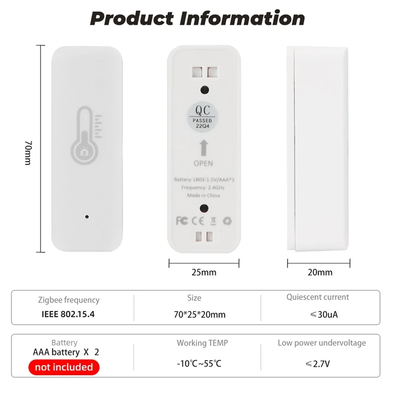 Imagem -06 - Tuya Wifi Temperatura e Umidade Sensor Sensor de Umidade Interior Monitoramento App Alexa Google Home Voice