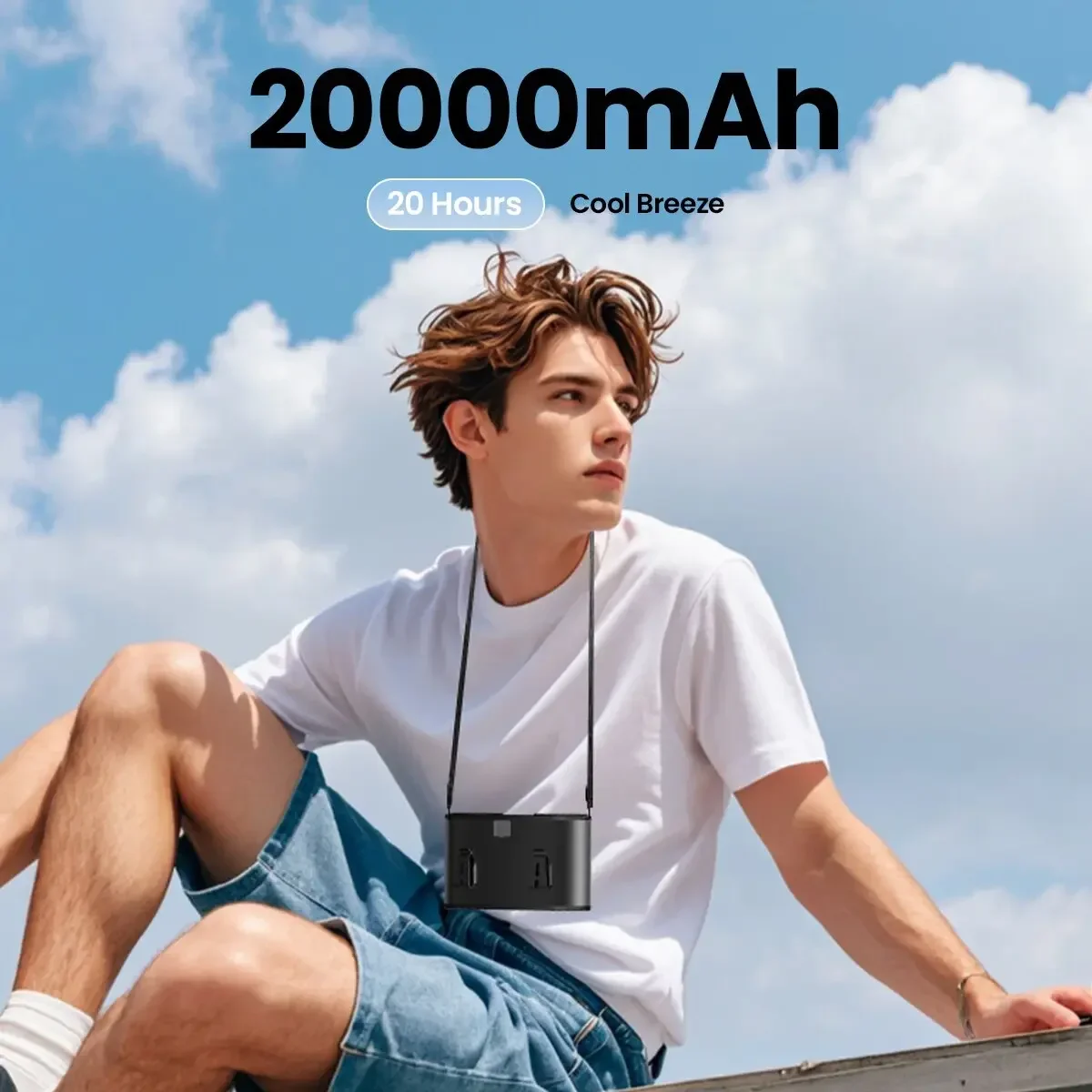 

Портативный поясной вентилятор coldSky, обновленный, 10 скоростей, персональный вентилятор, 20000 мАч, перезаряжаемые настольные вентиляторы со светодиодным дисплеем для работы на открытом воздухе