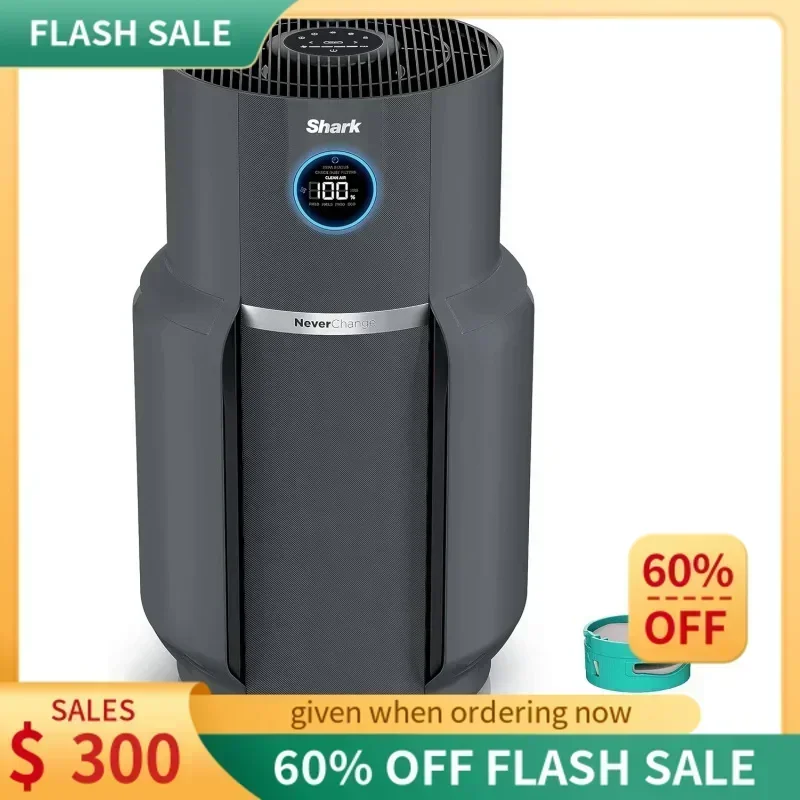 

Очиститель воздуха NeverChange D2BShark HP301, весь дом, 1300 кв. футов, технология нейтрализатора запаха, улавливает 99,98% частиц, пыль, мазок