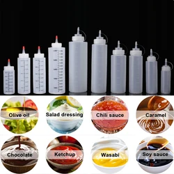 1Pcs Empty 120ml-1000ml Plastic PE Squeeze Bottles Multipurpose Condiment Squirt Bottles Sauces Containers For Ketchup BBQ Oils