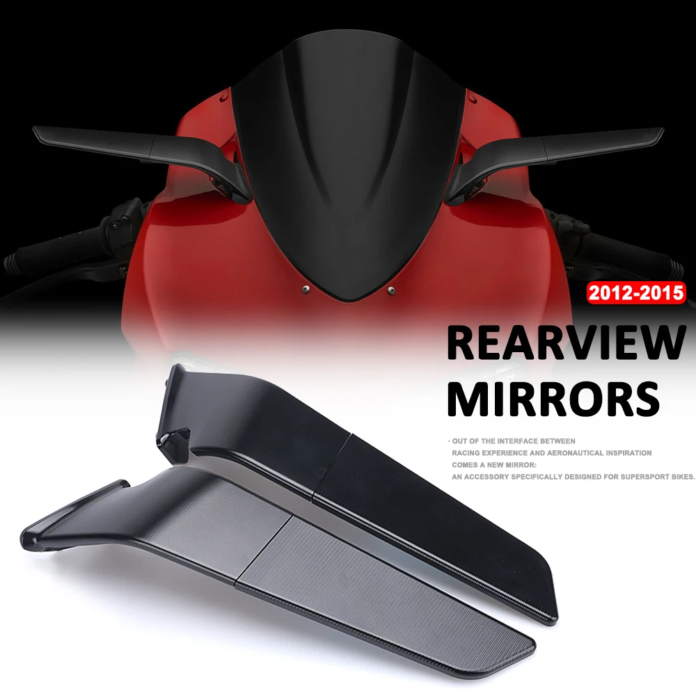 Motorcycle Rearview Mirrors Wind Wing Adjustable Rotating Side Mirrors For Ducati Panigale 1199 S Tricolore PANIGALE 899 ABS