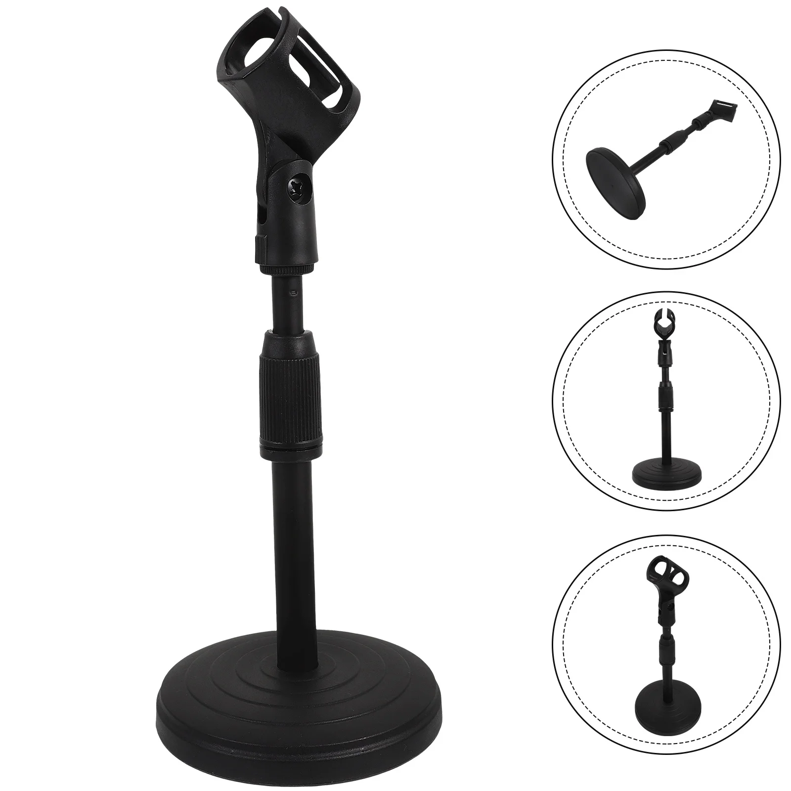 

Desktop Mic Clip Stand Sturdy Build Smooth Height Adjustment for Conference Call Music Production Setup Mic Stand