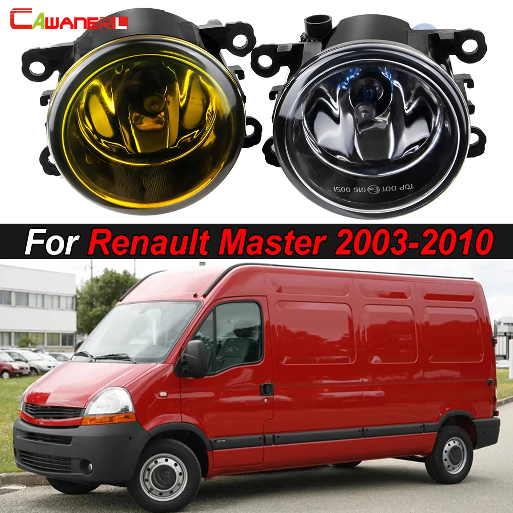 

2 шт. автомобильные передние противотуманные фары в сборе для Renault Master 2003-2010, стеклянная крышка, абажур + галогенная светодиодная лампа H11