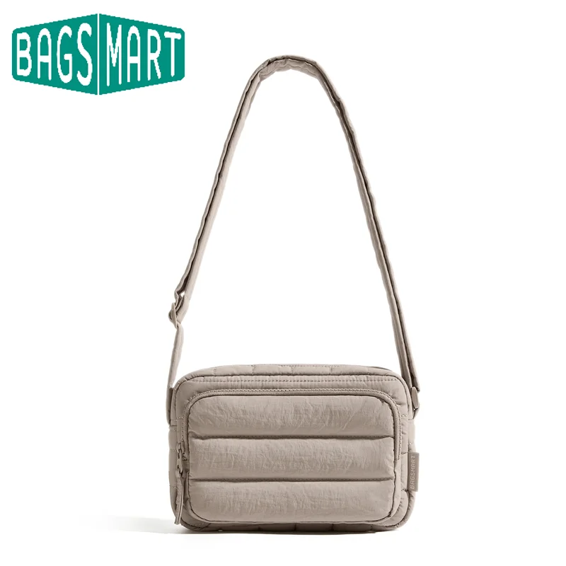 

Сумка BAGSMART через плечо, повседневная, вместительная, портативная, нейлоновая, для путешествий, для поездок на работу, женская дорожная сумка-шоппер